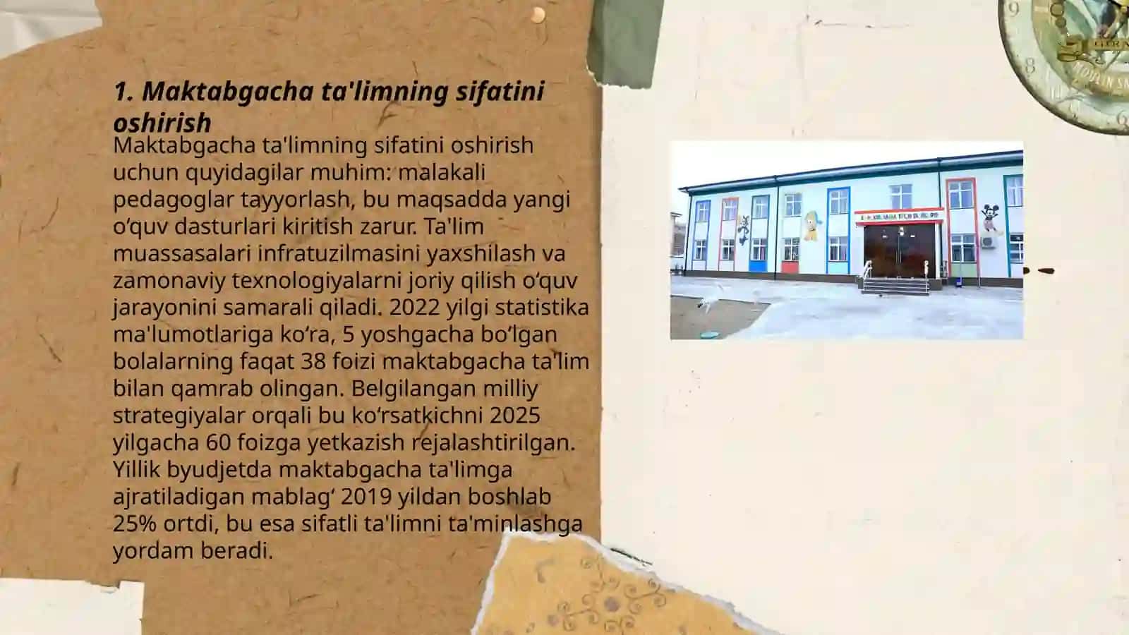 Maktabgacha talim tizimini rivojlantirishning ustuvor yoʻnalishi 3