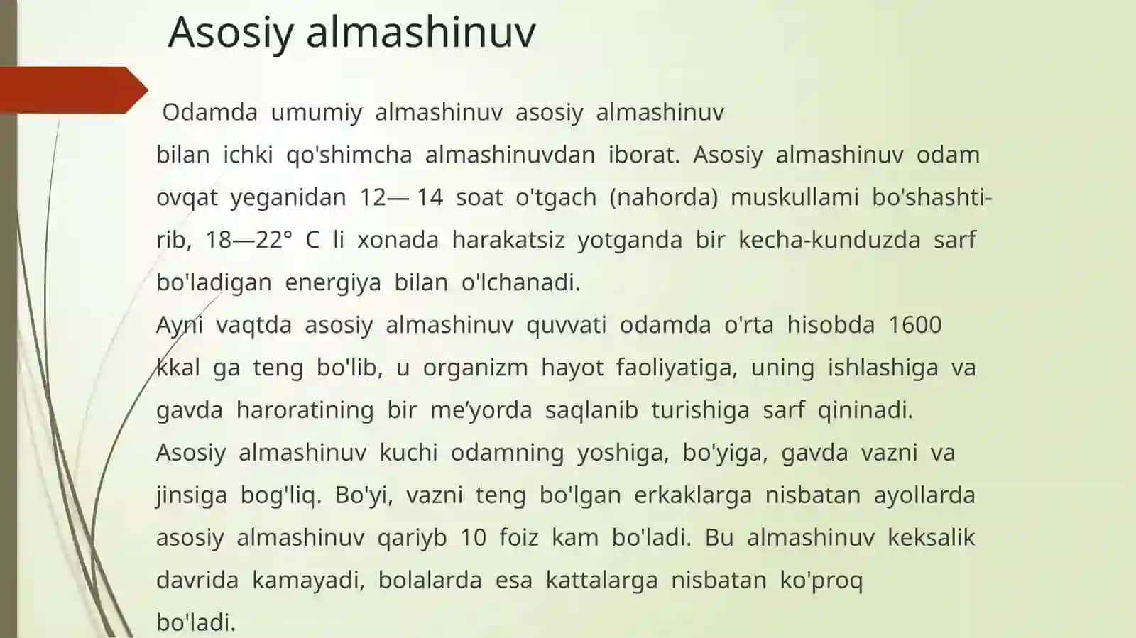 Moddava energiya almashtirish fiziologiyasini tarqatma materiallari orqali o’rganish 3