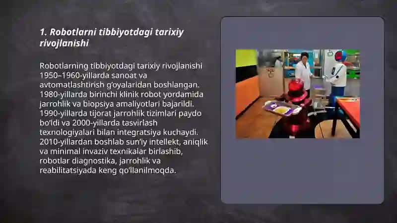 Robotlarni tibbiyotdagi oʻrni 3