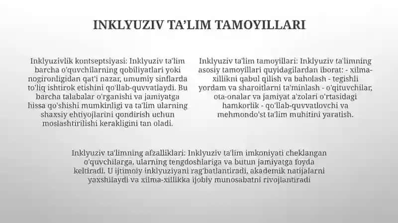 Inklyuziv Ta'limning Mohiyati Integratsion Ta'lim Va Ijtimoiy Reabilitatsiya 3