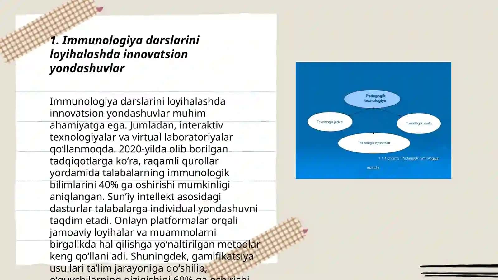 Immunalogiya darslarida zamonaviy imunologik inavatsion pedagogik texnalogiyalarni qo'llash 3