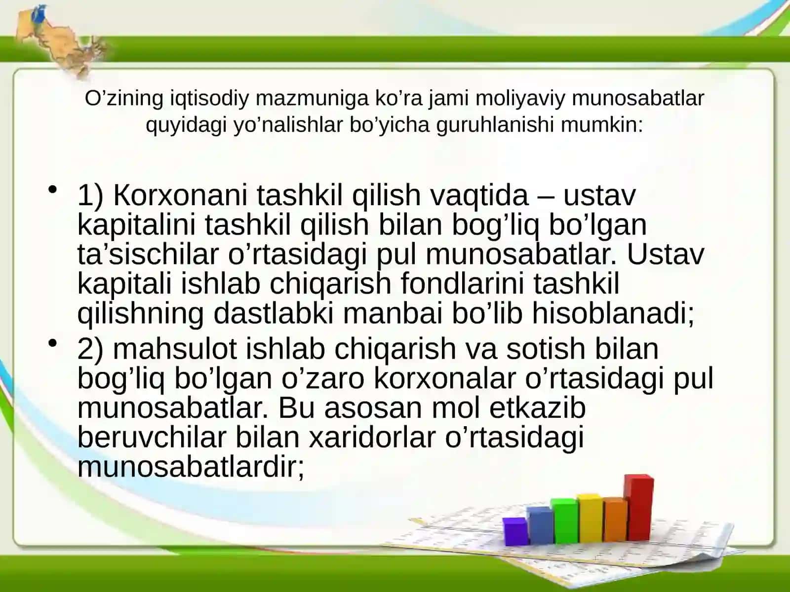 MOLIYA VA MOLIYA MUNOSABATLARININGMOHIYATI VA VAZIFALARI 3