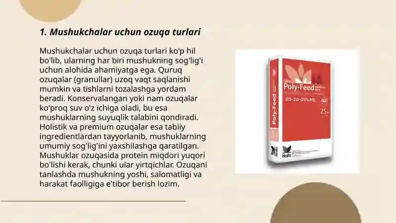 Mushukchalar uchun omuxta yem maxsulotlari 3