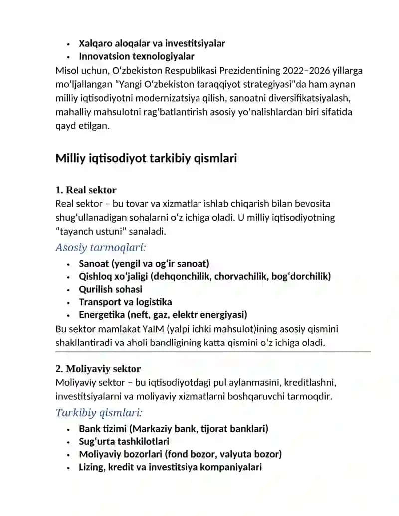 Milliy iqtisodiyot va uning makroiqtisodiy o‘lchamlari 3