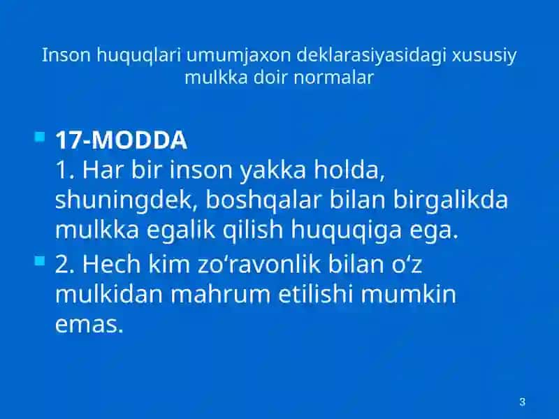 Xususiy Mulk Huquqi 3