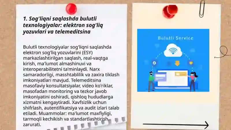 Har xil sohalarida bulutli texnologiyalardan foydalanish imkoniyatlari 3