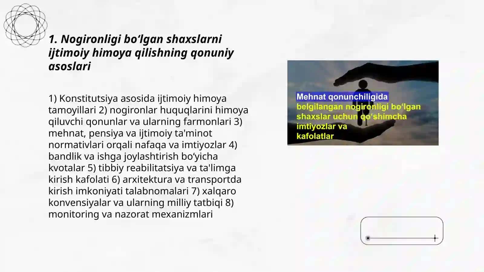 Davlatning nogironligi bo'lgan shaxslarni ijtimoiy himoya qilish va kambag'allikni qisqartirish siyosati 3