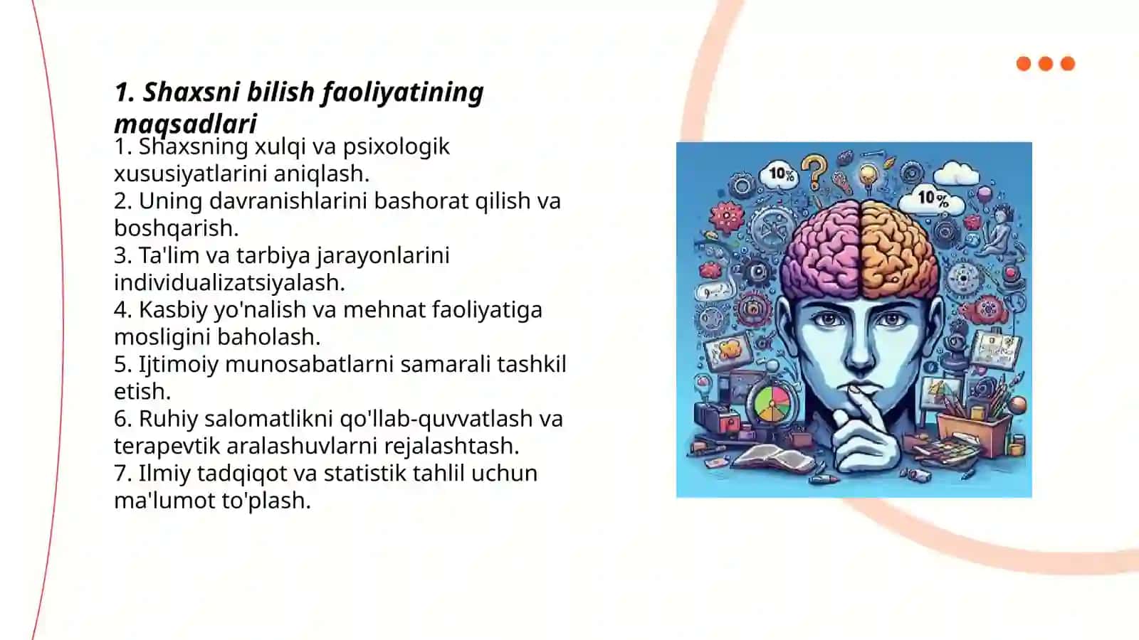 Shaxsni bilish faoliyati 3