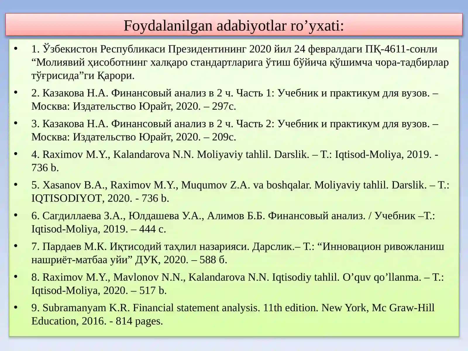 ISLAB CHIQARISH VA DAVR XARAJATLARI TAHLILI 3
