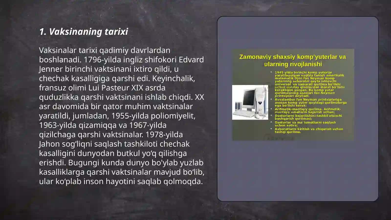 Vaksina va ularni olishning zamonaviy usullari 3