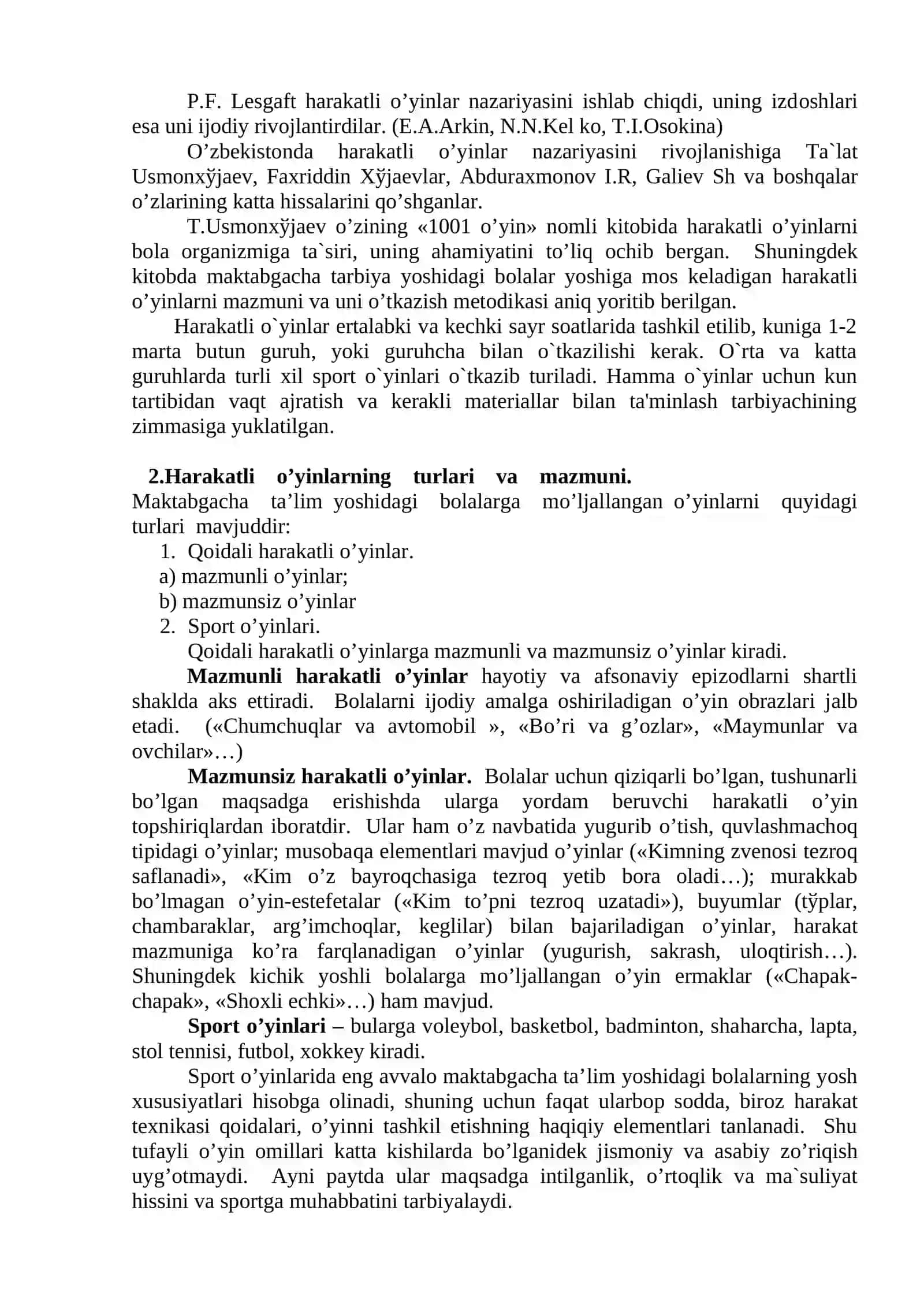 Harakatli o'yinlar 3