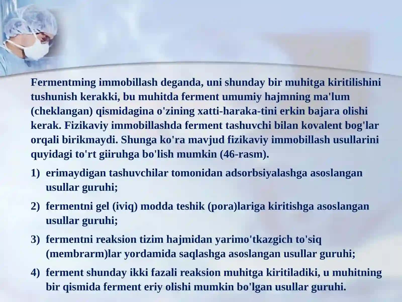 Fermentlarni immobillash va barqarorlash texnologiyasi 3