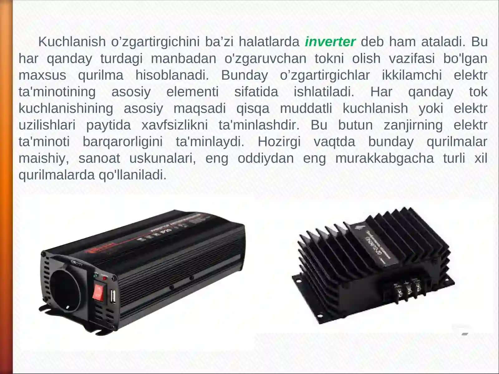 O’zgarmas va o’zgaruvchan kuchlanishning o’zgartirgichlari 3
