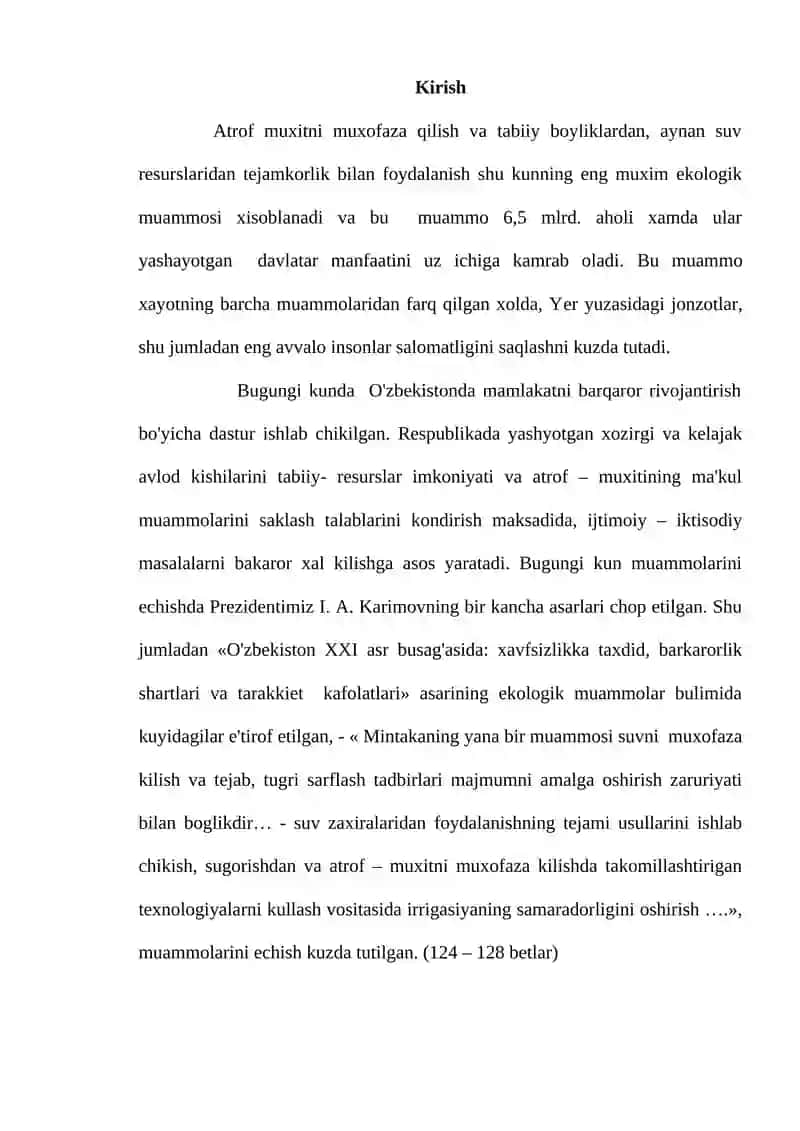 SUV RESURSLARINI MUHOFAZA QILISH 3
