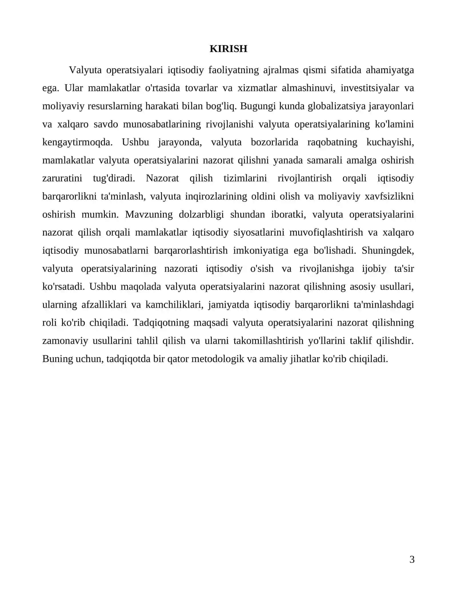 Valyuta operatsiyalarini nazorat qilishning ahamiyati va usullari 3