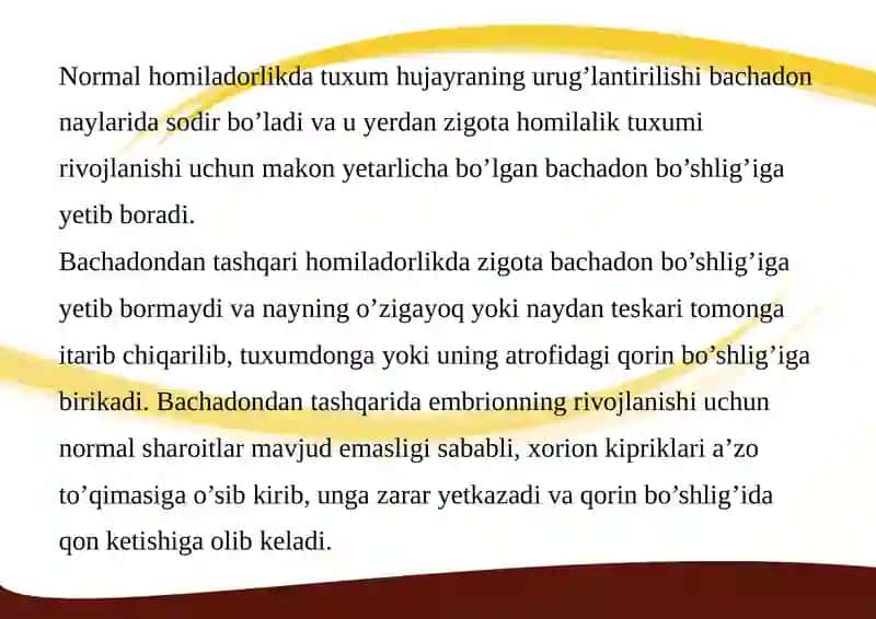 BACHADONDAN TASHQARI HOMILADORLIK 3
