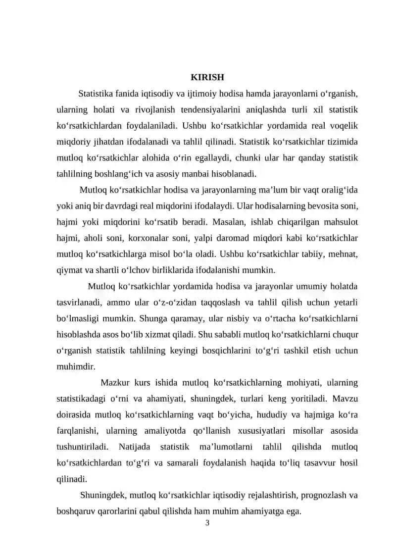 Mutloq ko'rsatkichlar va ularni turlari 3