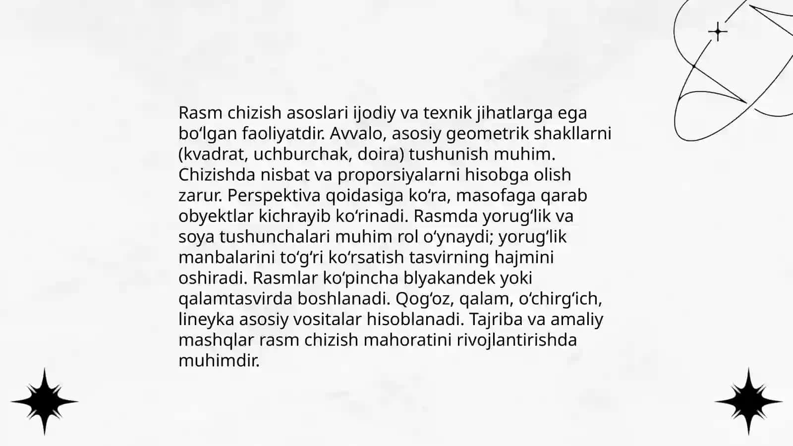 Rasm chizish asoslari 3