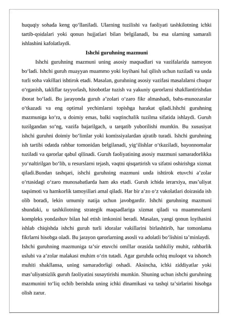 Ishchi guruh va jamoa tushunchalari 3