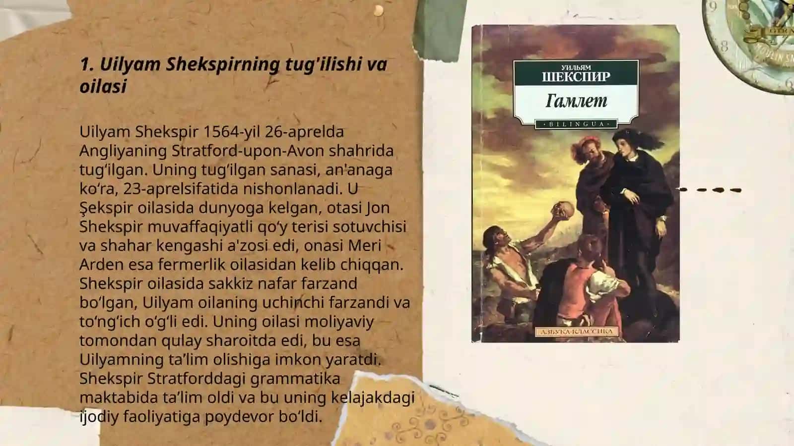 Uilyan Shekispir hayoti va ijodi 3