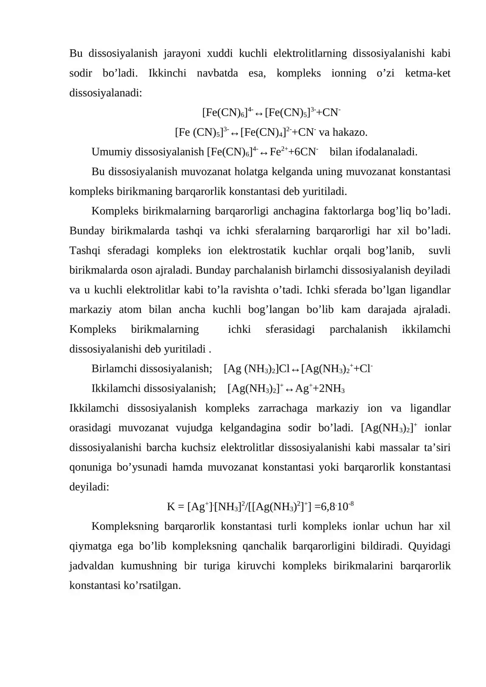 Koordinasion birikmalar 3