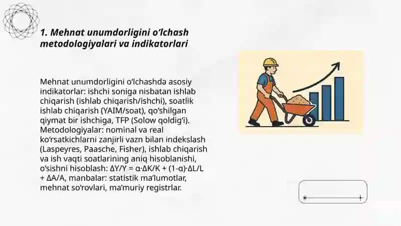 Mehnat unumdorligi - iqtisodiy o‘sish omili sifatida 3