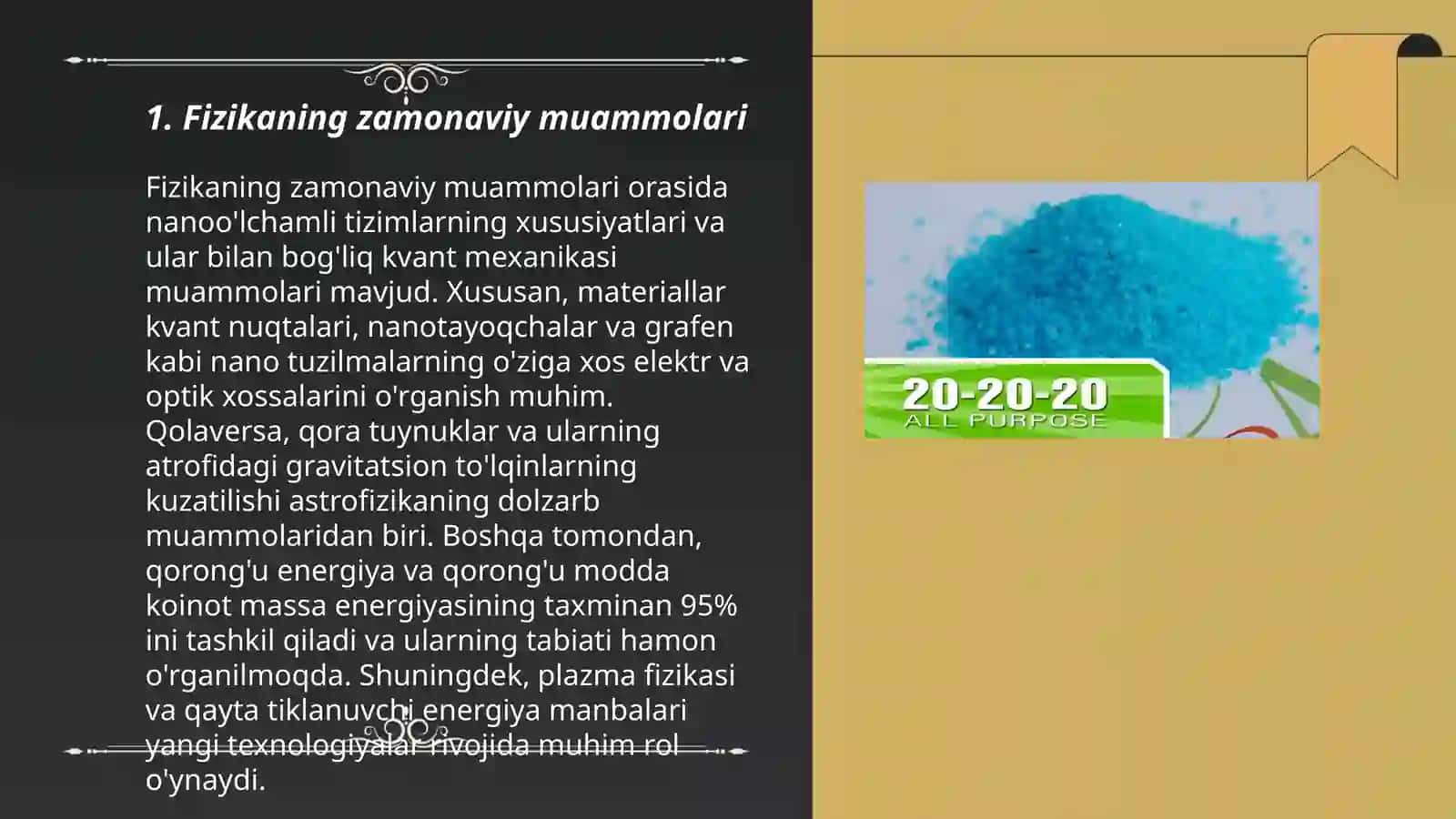 Fizikaning zamonaviy muammolari 3