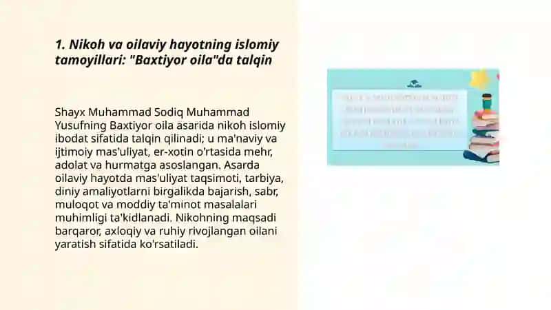 Baxtiyor oila asarining islomiy qadriyatlarining talqini 3