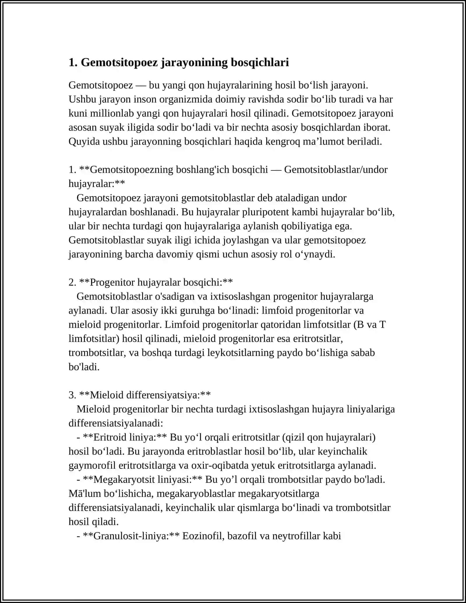Gemotsitopoez jarayonining boshqariluvi 3