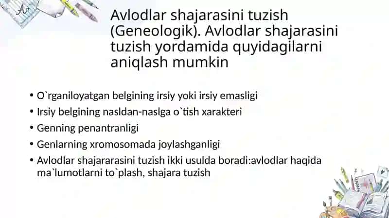 Odam genetikasining usullari: genealogik, egizaklar 3