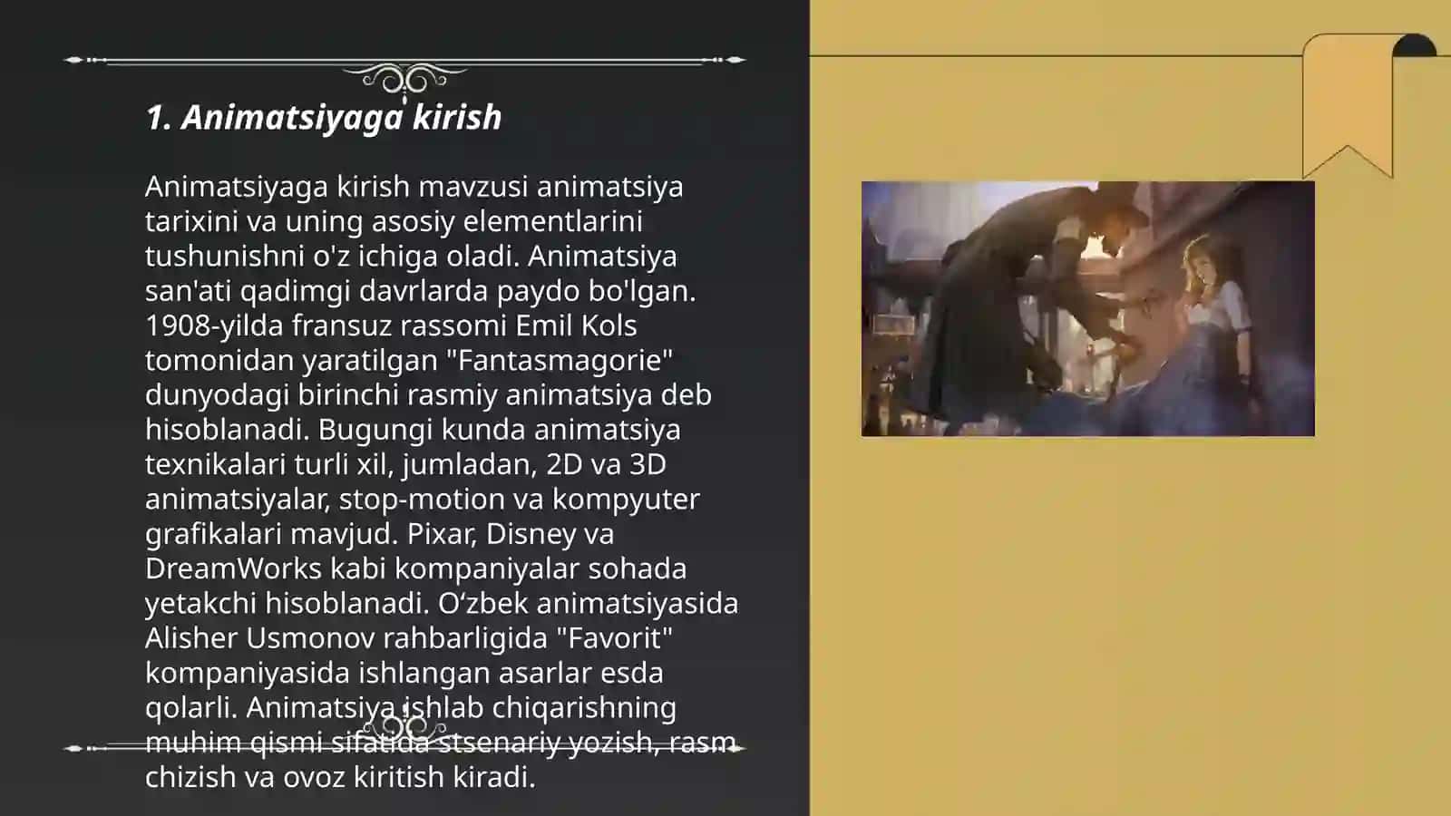 Animatsion lavhalar yaratish 3