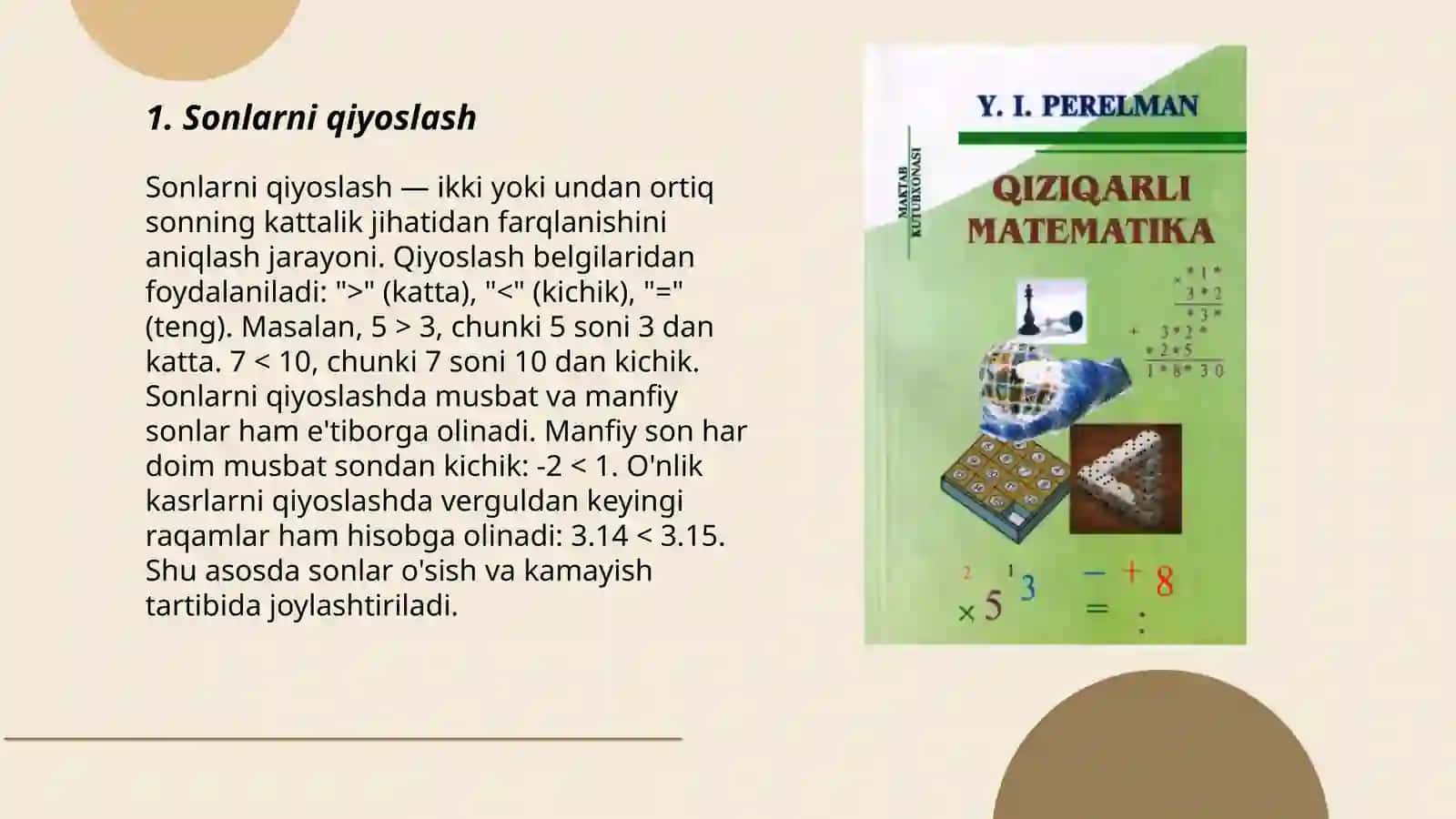 Ikkinchi sinf matematika darsligining tahlili 3