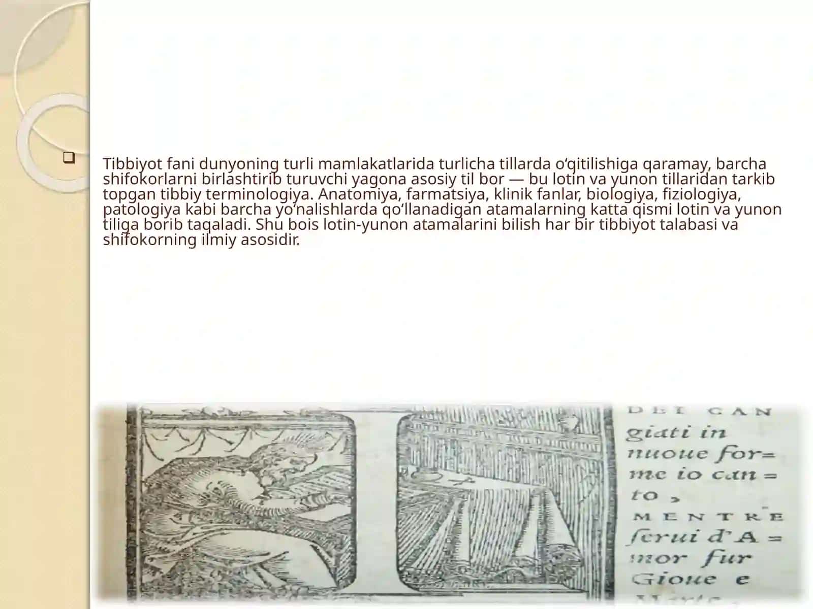 Lotin-yunon atamalarining tibbiyotdagi o‘rni 3