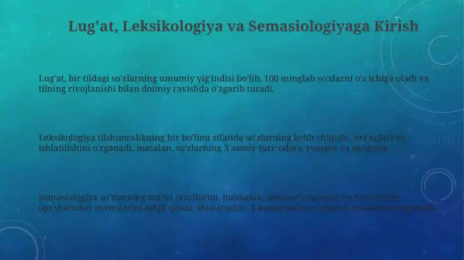 Leksika.leksikologiya va semasiologiya haqida umumiy tushuncha 3