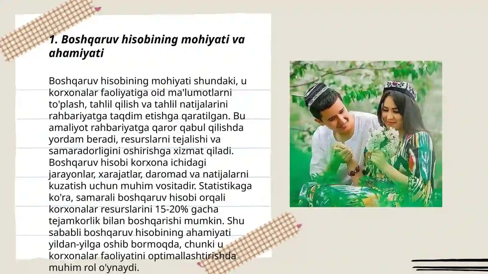 Xo’jalik yurutuvchi subyektlarda boshqaruv hisobini amaliy jihatdan tashkil qilish 3