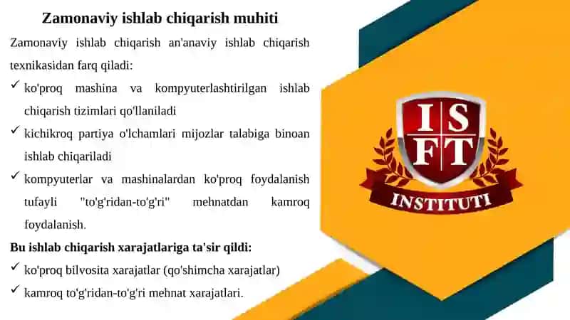 Xarajatlarni Hisoblashning Muqobil Tamoyillari 3