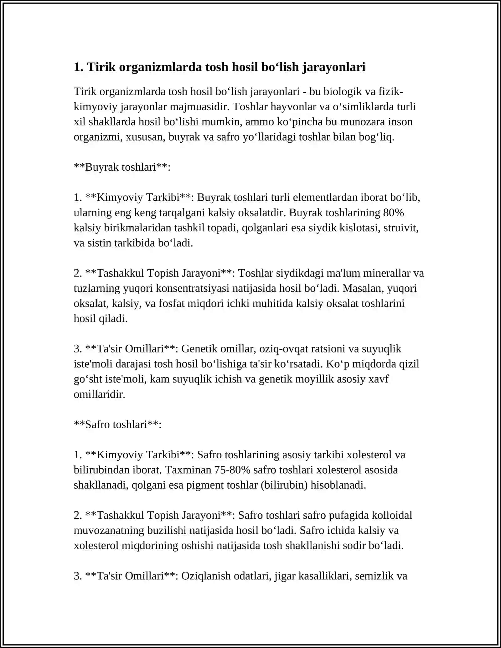 ORGANIZMDA TOSH HOSIL BOʻLISHINI KIMYOVIY ASOSLARI 3
