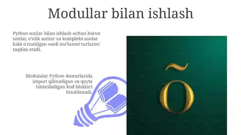 PYTHON da kompyuter sonlari bilan ishlash 3
