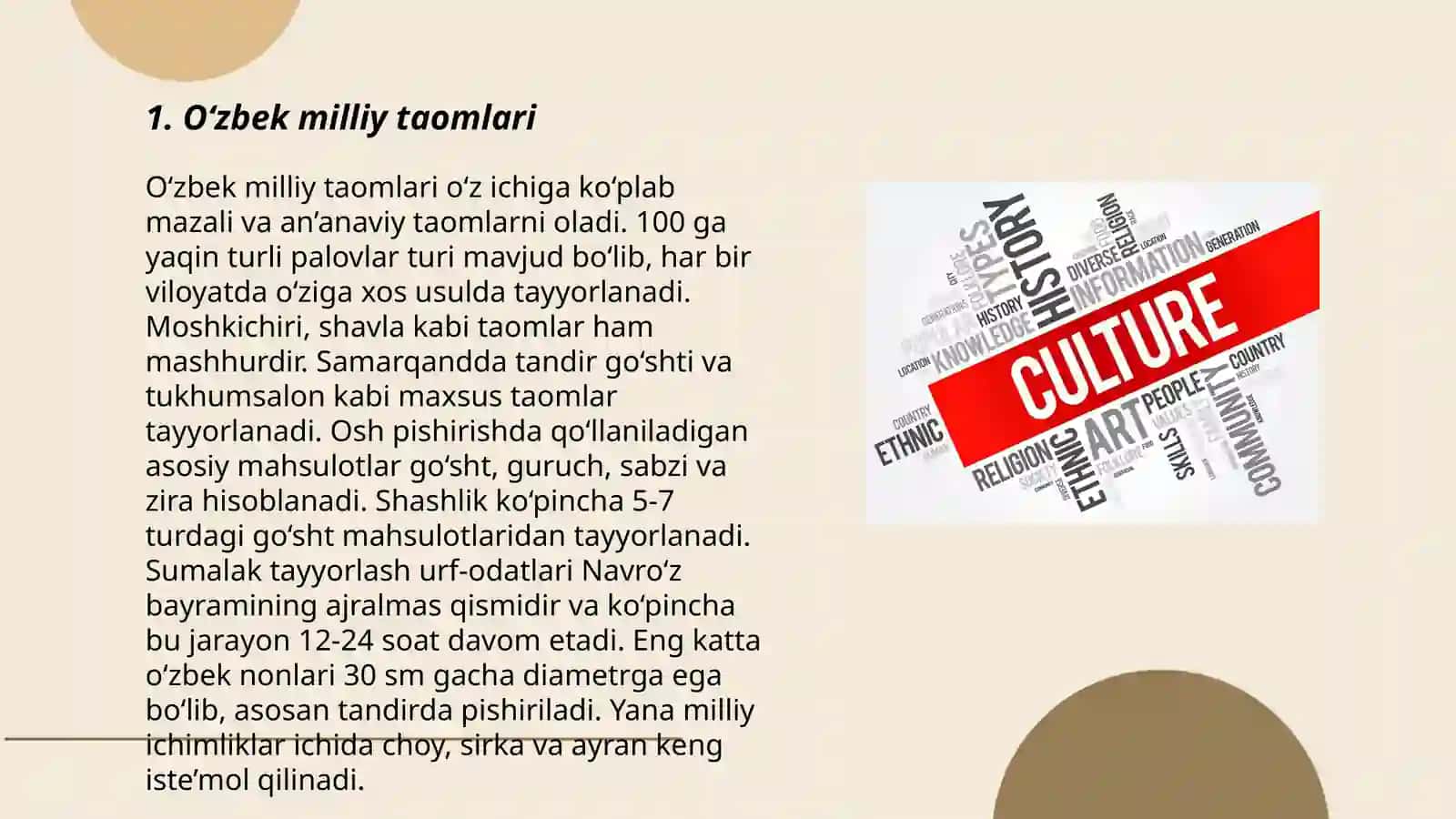 O‘zbek milliy taomlari 3