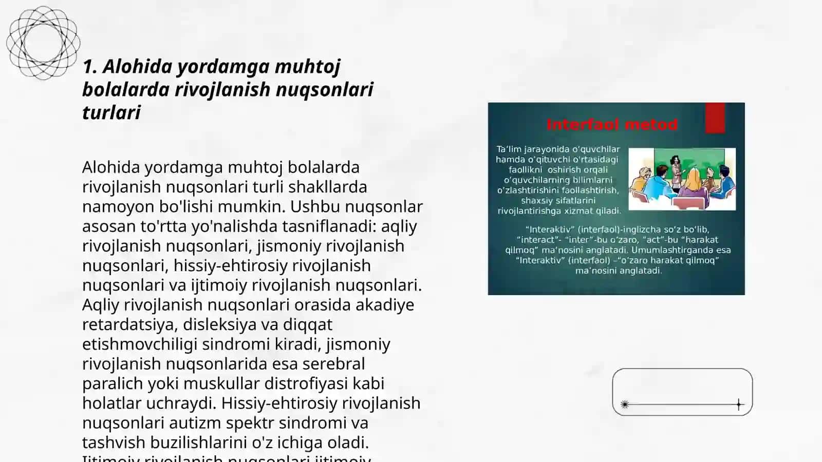 Alohida yordamga muhtoj bolalarda rivojlanishidagi nuqson va inklyuziya modellarini tanlash 3
