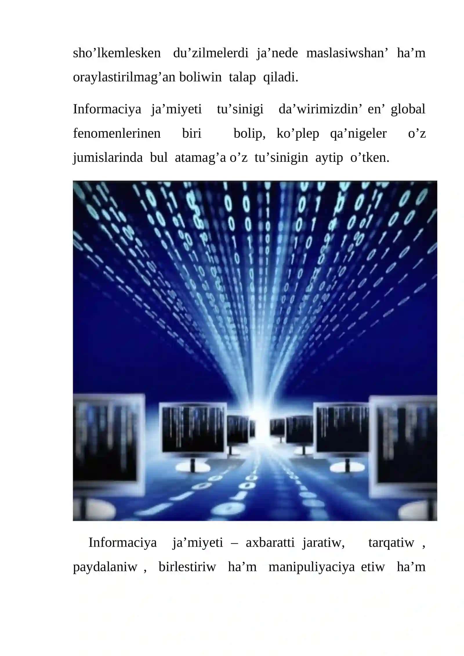 Informaciya ja’miyetin aniqlaw kriteryalari 3