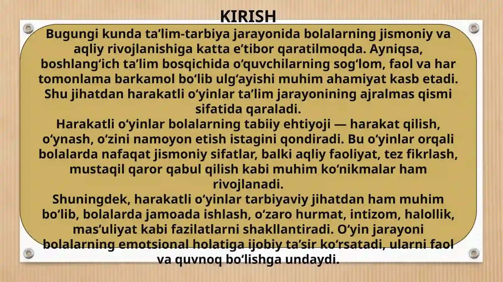 Harakatli o‘yinlarni tashkil qilish va o’tkazish 3