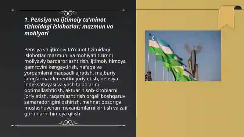 Oʻzbekistonda ijtimoiy sohada amalga oshirilayotgan oʻzgarishlar mazmun va mohiyati 3