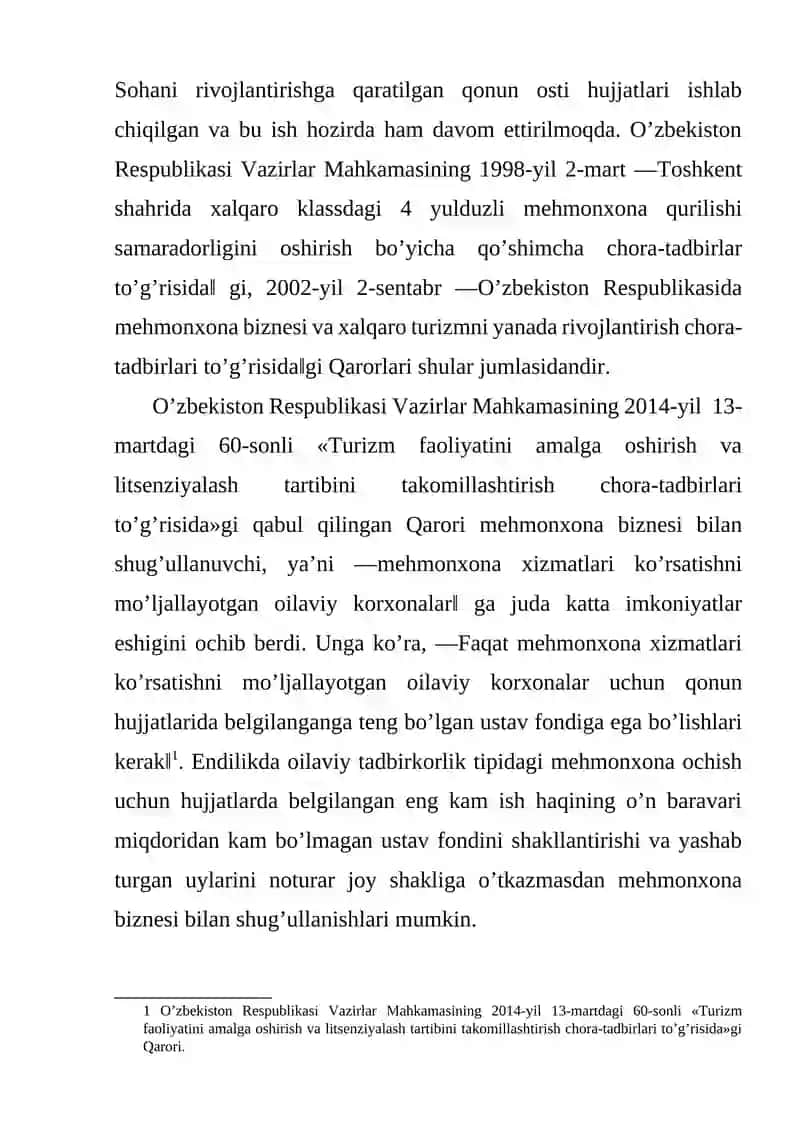 Turizm sohasida joylashtirish xizmatlari 3