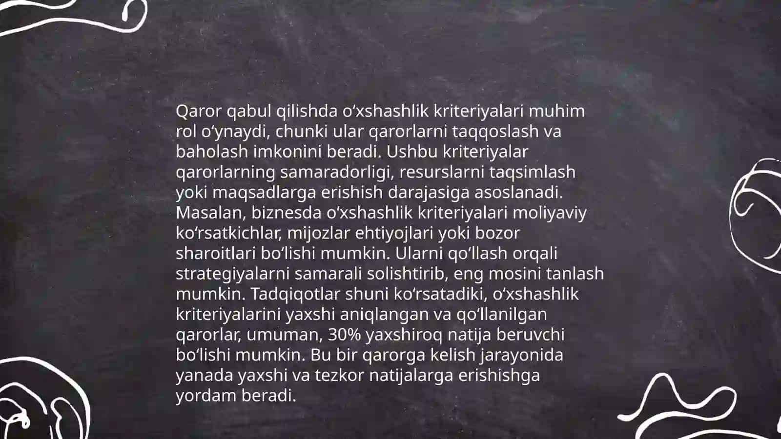 Quritish jarayonini oʻrganishda qoʻllaniladigan oʼxshashlik kriterlari 3