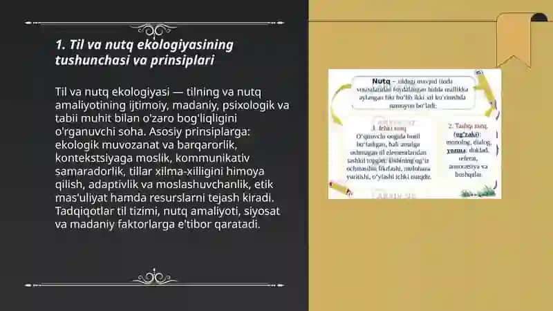 Til va nutq ekologiyasi - Po'latova Umida 3