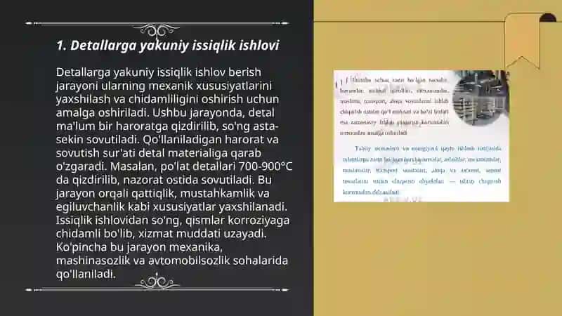 Detallarga yakuniy ishlov berish texnologiyalari 3