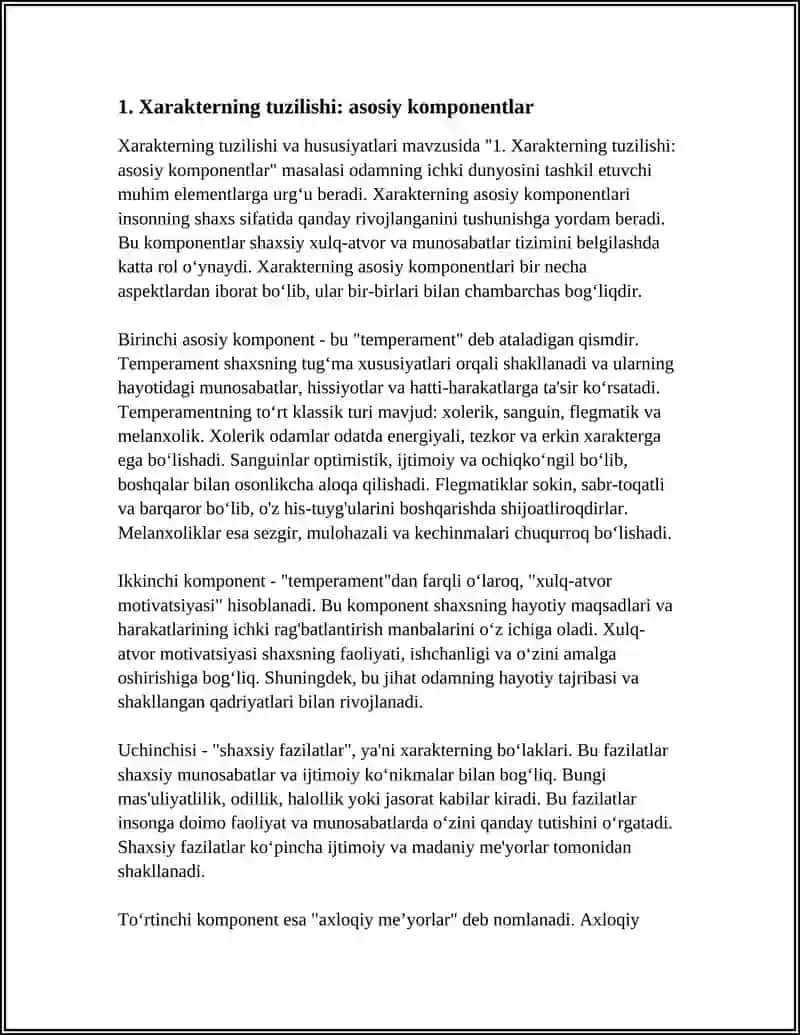 HARAKTER TUZILISHI VA HUSUSIYATLARI 3