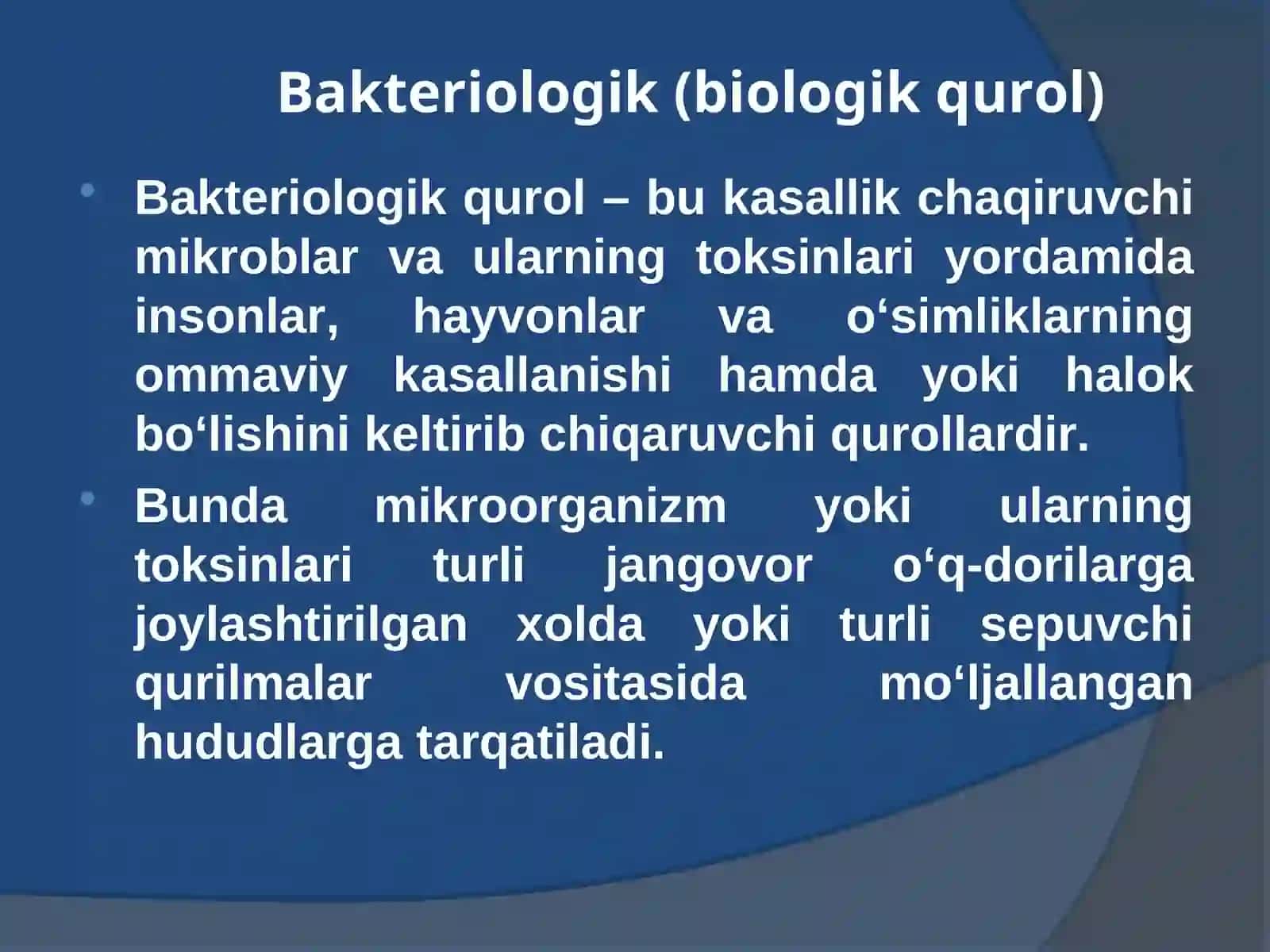 Bakteriologik(biologik) qurol 3