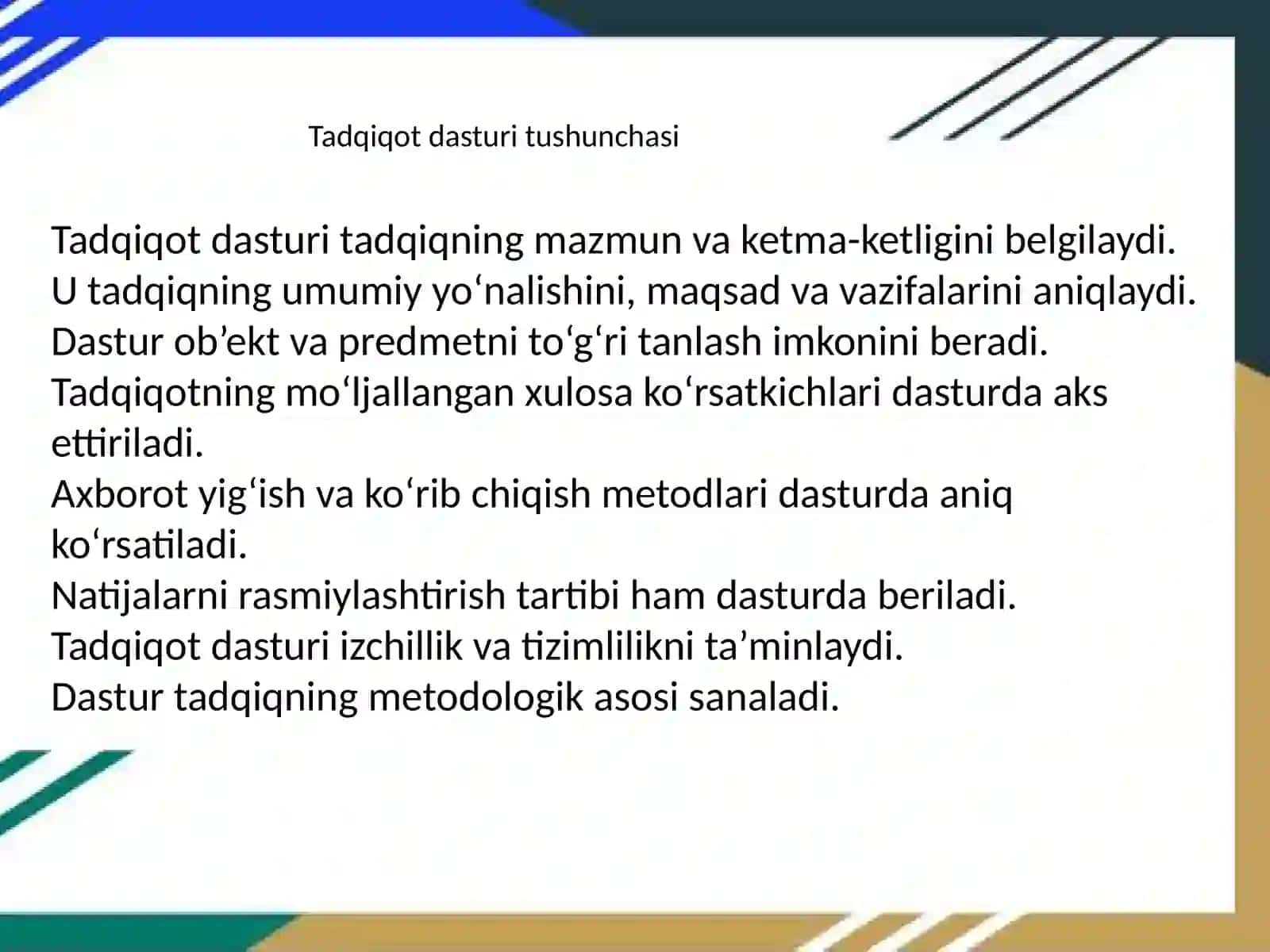 Tadqiqot Maqsadlari va Bosqichlari 3